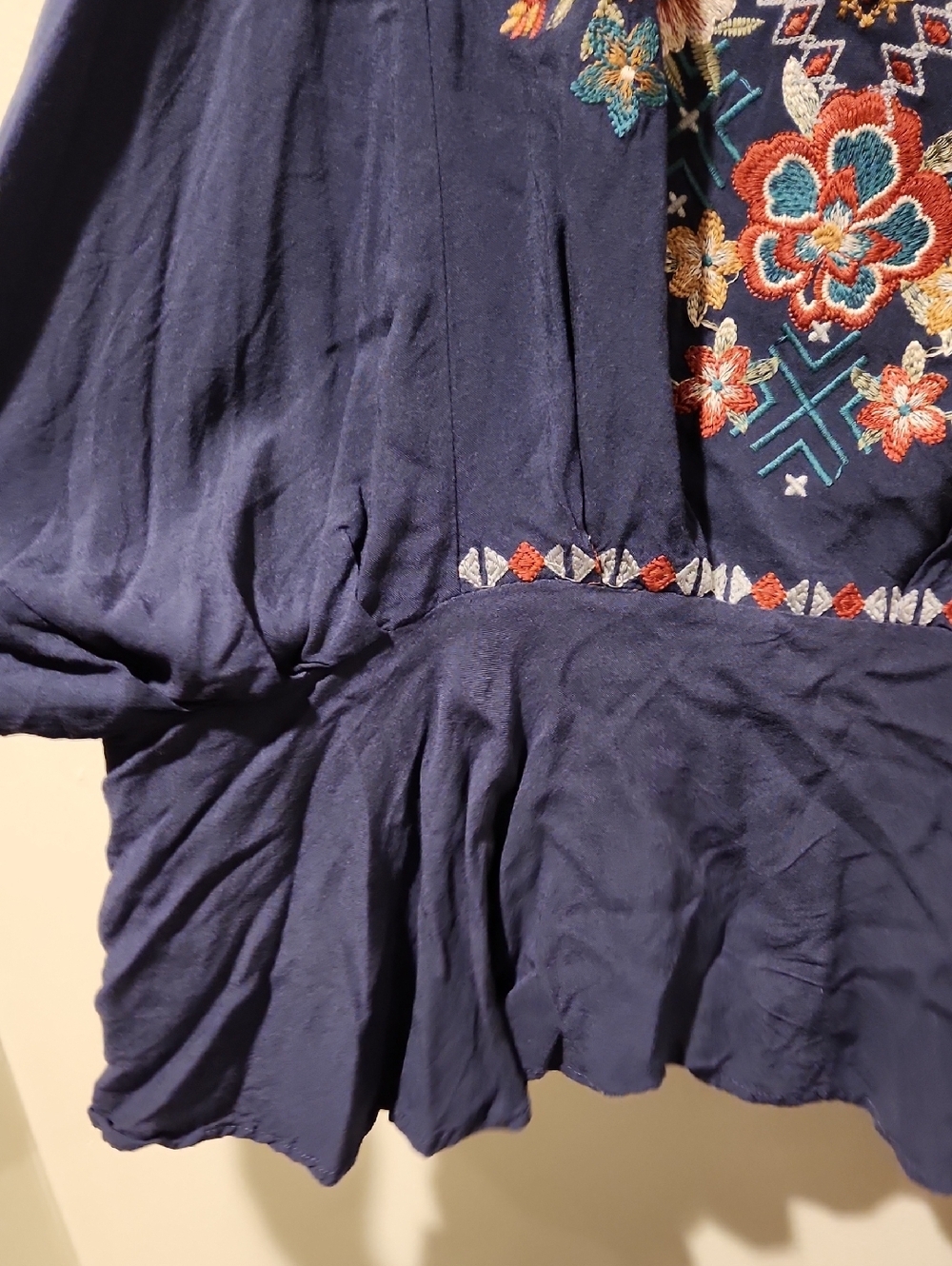 ❤️ SAVANNA JANE EMBROIDERED BOHO PEASANT TOP, SMALL - Picture 3 of 7